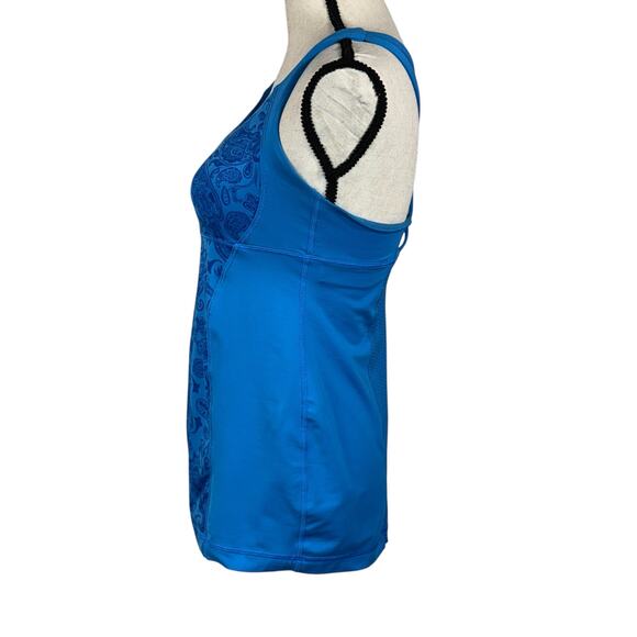 Lululemon SZ 10? Energy Tank Top Built-in Bra Stretch Wicking Criss-Cross Straps - Picture 6 of 6